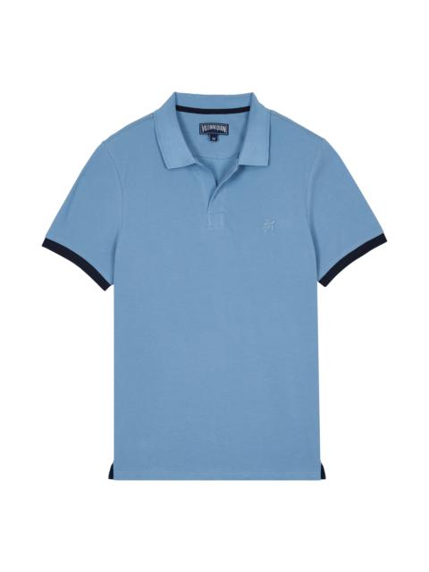 Men Cotton Pique Polo Shirt Solid