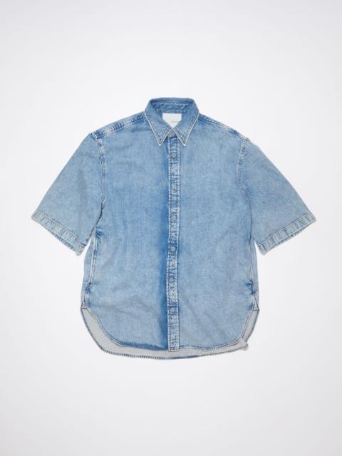 Denim button-up shirt - Indigo blue