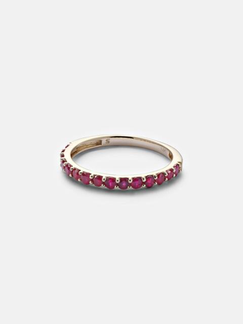 STONE AND STRAND Forever Birthstone 14kt gold ring with ruby