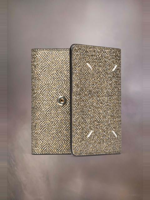 Maison Margiela Tweed print leather wallet