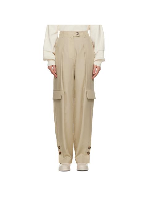JKOO Beige Pleated Trousers