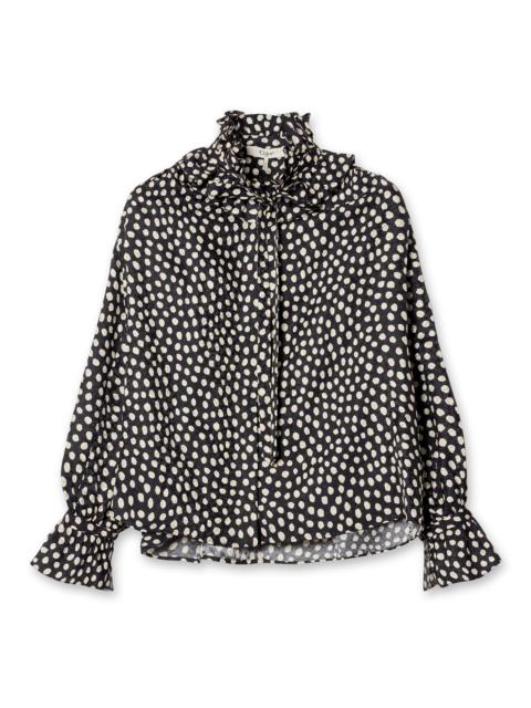 Chloé Silk Dots Bow Tie Blouse