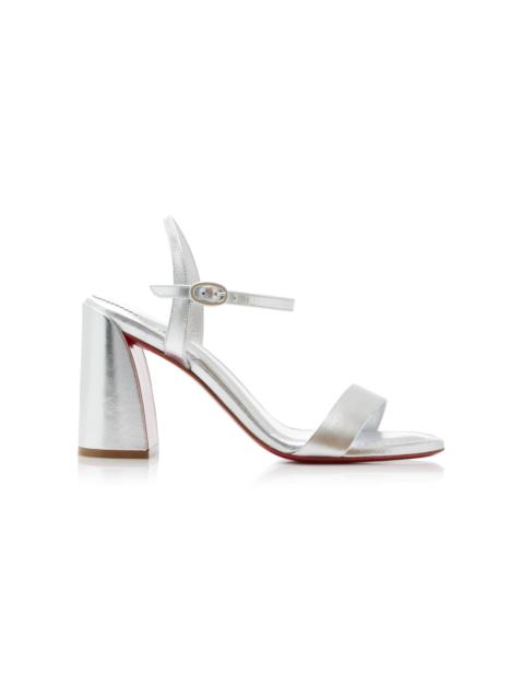 Christian Louboutin Miss Jane 85mm Leather Sandals silver