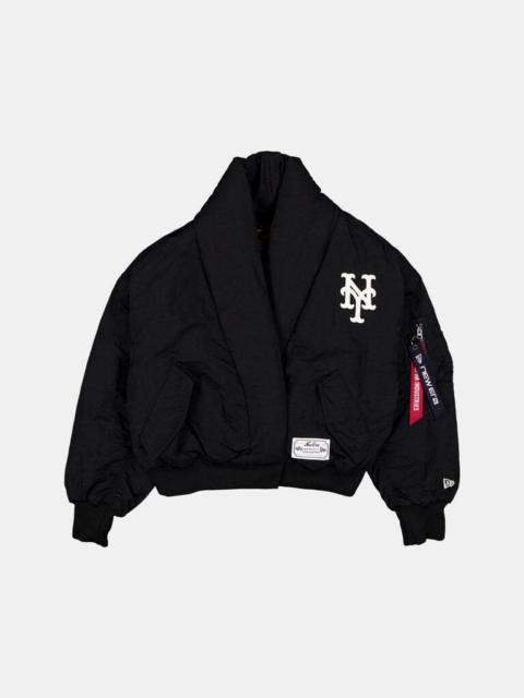 Nike NEW YORK METS X ALPHA X NEW ERA SHAWL COLLAR BOMBER JACKET WOMENS