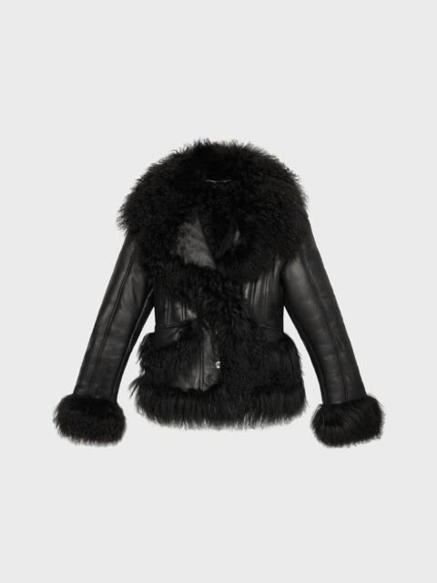 Blumarine SHEARLING JACKET WITH COLLAR