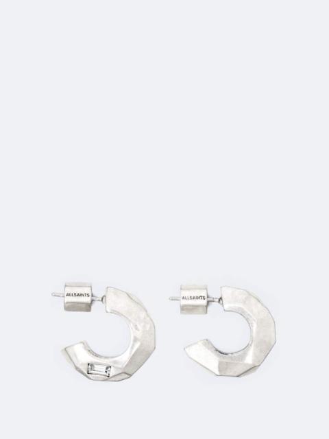 ALLSAINTS FACETED C HOOP EARRINGS