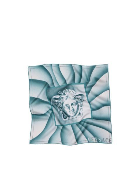 VERSACE printed silk twill scarf 55 cm