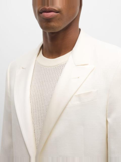 Men's Textured Solid Dinner Jacket