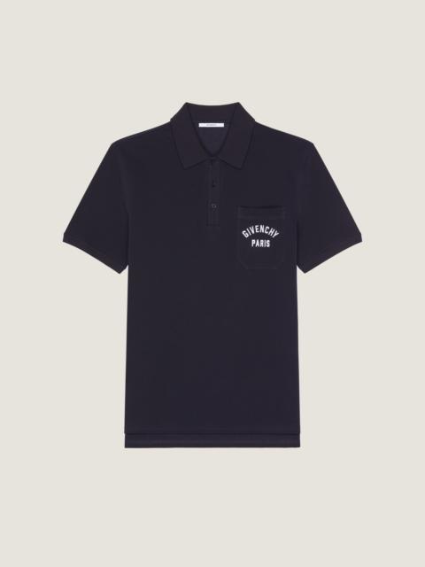 Givenchy POLO IN PIQUE COTTON WITH GIVENCHY PARIS EMBROIDERY