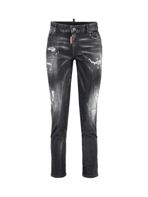 DSQUARED2 Twiggy Stretch Cotton Cropped Jeans