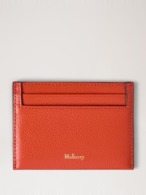 Mulberry Credit Card Slip Coral Orange Small Classic Grain