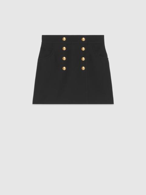 GUCCI Wool silk crêpe skirt