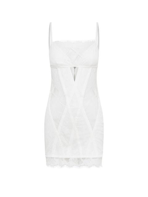 Dion Lee Oblique lace corset dress