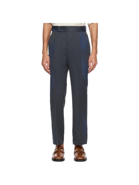 NEEDLES Blue & Gray Jacquard Trousers