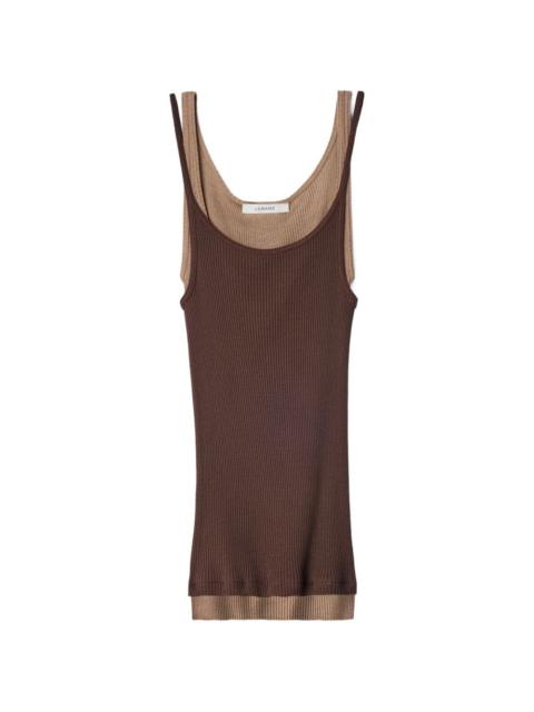 Lemaire Trompe-l'œil tank top in silk and viscose blend