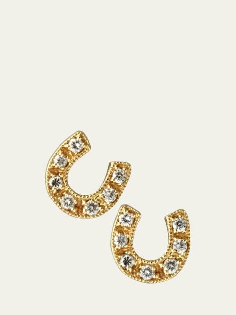 SYDNEY EVAN 14K Diamond Horseshoe Stud Earring, Single