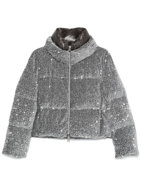 Herno sequin-embellished padded jacket