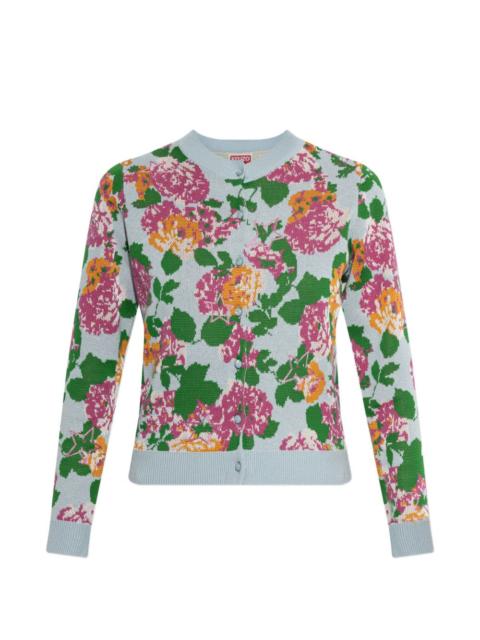 KENZO floral-print knitted cardigan