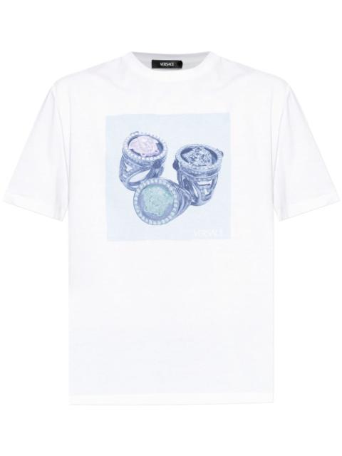 VERSACE 그래픽 인쇄 T 셔츠