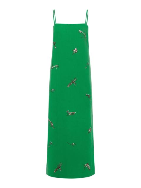 ALÉMAIS Wanda Embroidered Midi Dress