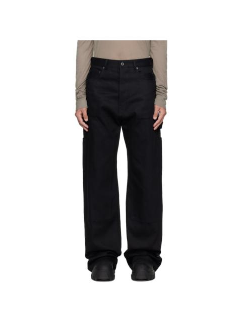 Black Hollywood Double Knee Geth Cut Jeans