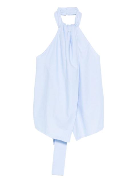 ST. AGNI halter tie-back top