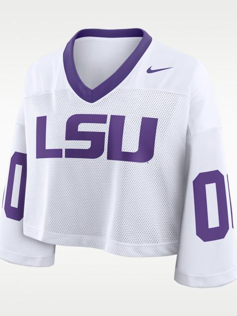 Nike LSU Logo Women's Nike Dri-FIT College Cropped Jersey