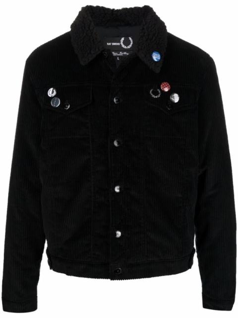 Fred Perry contrast-collar corduroy jacket