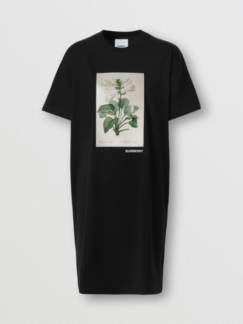 Burberry Botanical Sketch Print Cotton T-shirt Dress