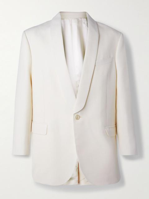 CELINE Shawl-Collar Wool and Mohair-Blend Suit Jacket Off-white