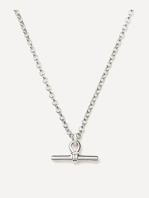 MISSOMA Silver-Plated Chunky T-Bar Pendant Necklace