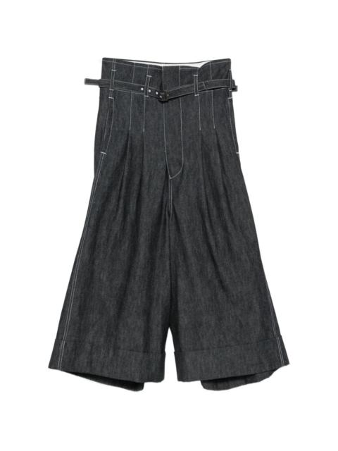 Junya Watanabe belted flared-leg jeans