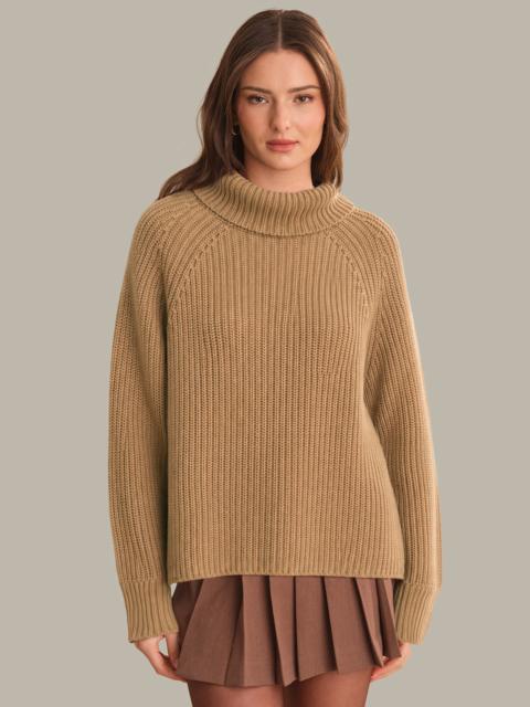 525 america Stella: Cotton Shaker Stitch Turtleneck Sweater