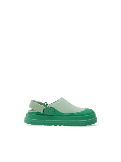 UGG GoldenGlow canvas flat mules
