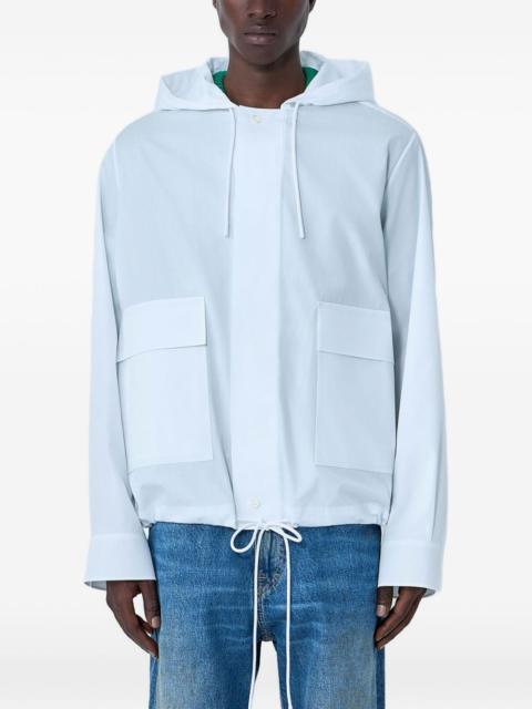 LACOSTE drawstring hooded overshirt