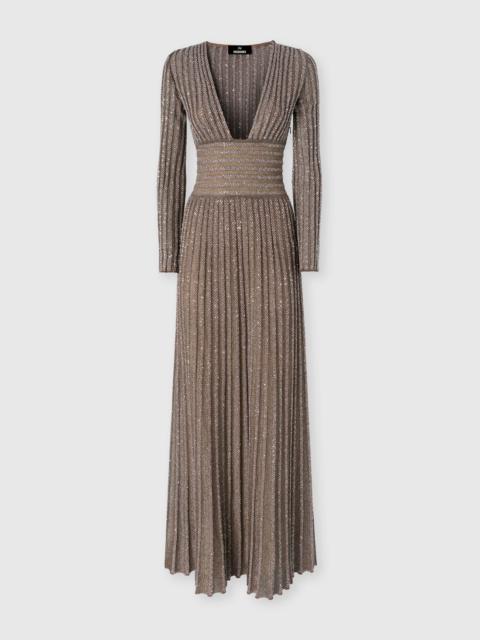 Missoni Long-sleeve deep neckline maxi dress