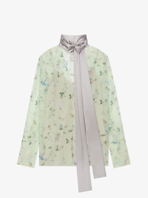 Givenchy PRINTED BLOUSE IN SILK CHIFFON WITH LAVALLIÈRE