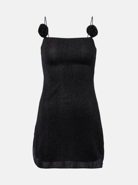 Oséree Lumière floral-appliqué minidress