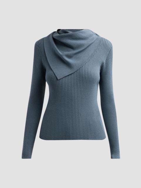 Zimmermann Women's Valiant Merino Scarf Top - Airforce Blue