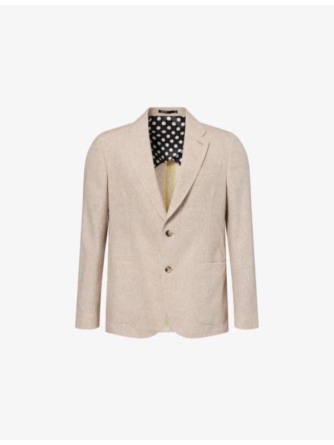 Paul Smith Single-Breasted Linen and Silk-Blend Blazer