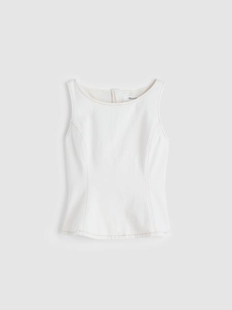 Madewell Denim Seamed Boatneck Shell Top