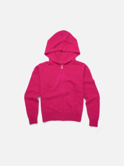 The Elder Statesman HEAVY CROP ZIP HOODIE