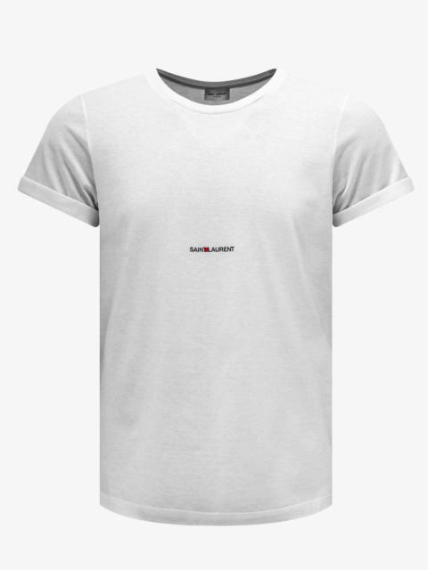 SAINT LAURENT Saint Laurent White Rive Gauche Logo T-Shirt