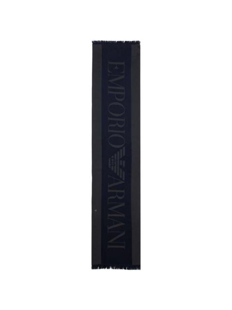 EMPORIO ARMANI logo-jacquard scarf