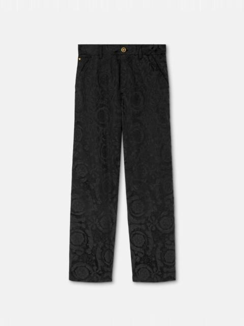 VERSACE Jacquard Cotton Carpenter Pants