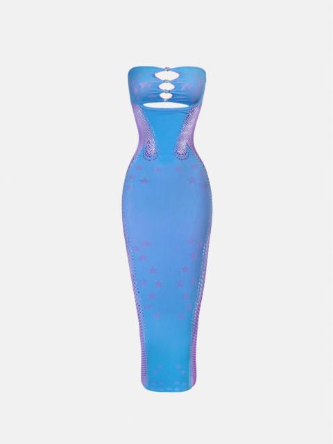 POSTER GIRL ROXIE DRESS CRYPTO BLUE