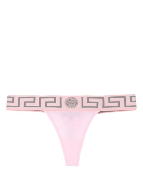 Gerca-patterned waistband thong