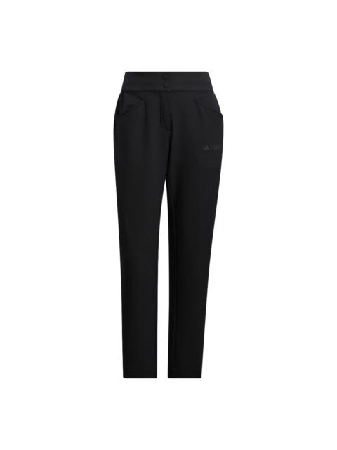 adidas (WMNS) adidas Terrex Utilitas Soft Shell Outdoor Trousers 'Black' IC7987