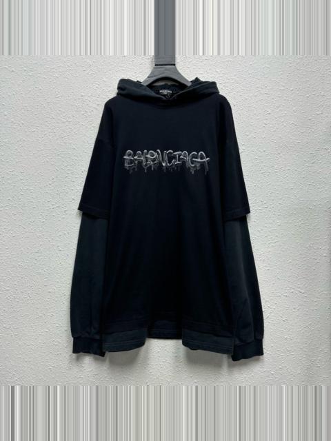 BALENCIAGA Balenciaga Jelly Logo Two‑Piece Hooded Sweater