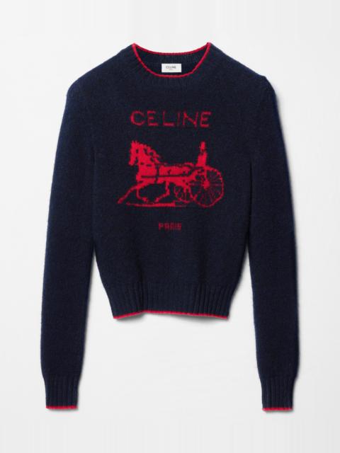CELINE CREWNECK SWEATER IN LAMBSWOOL